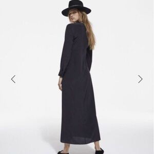 The kooples silk maxi shirt dress